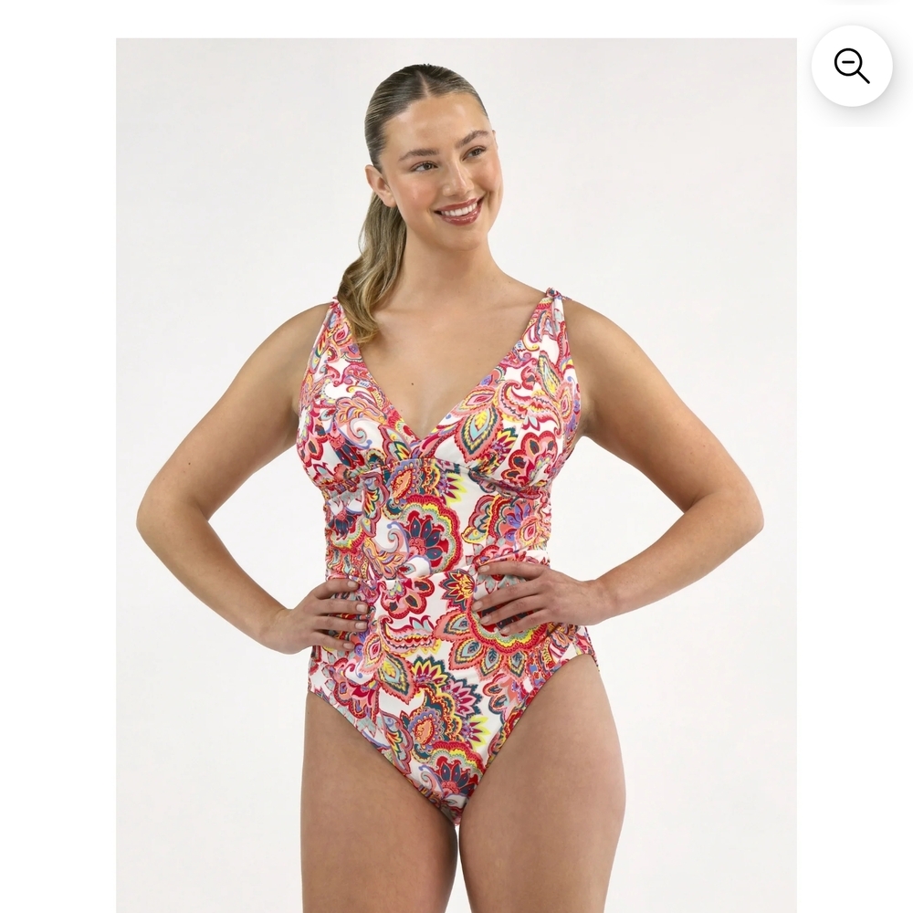 Time and Tru Women's Plunge One Piece Swimsuit